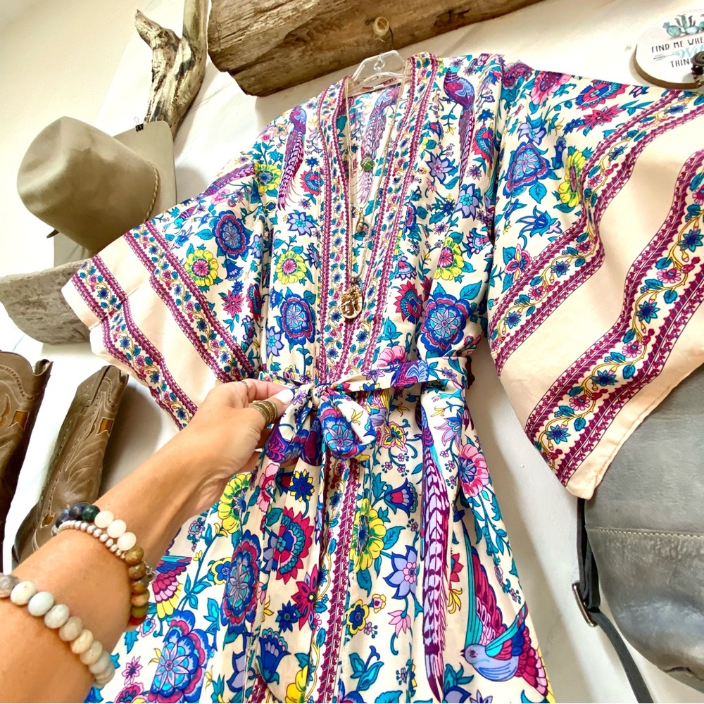 Floral Kimono Swim Coverup